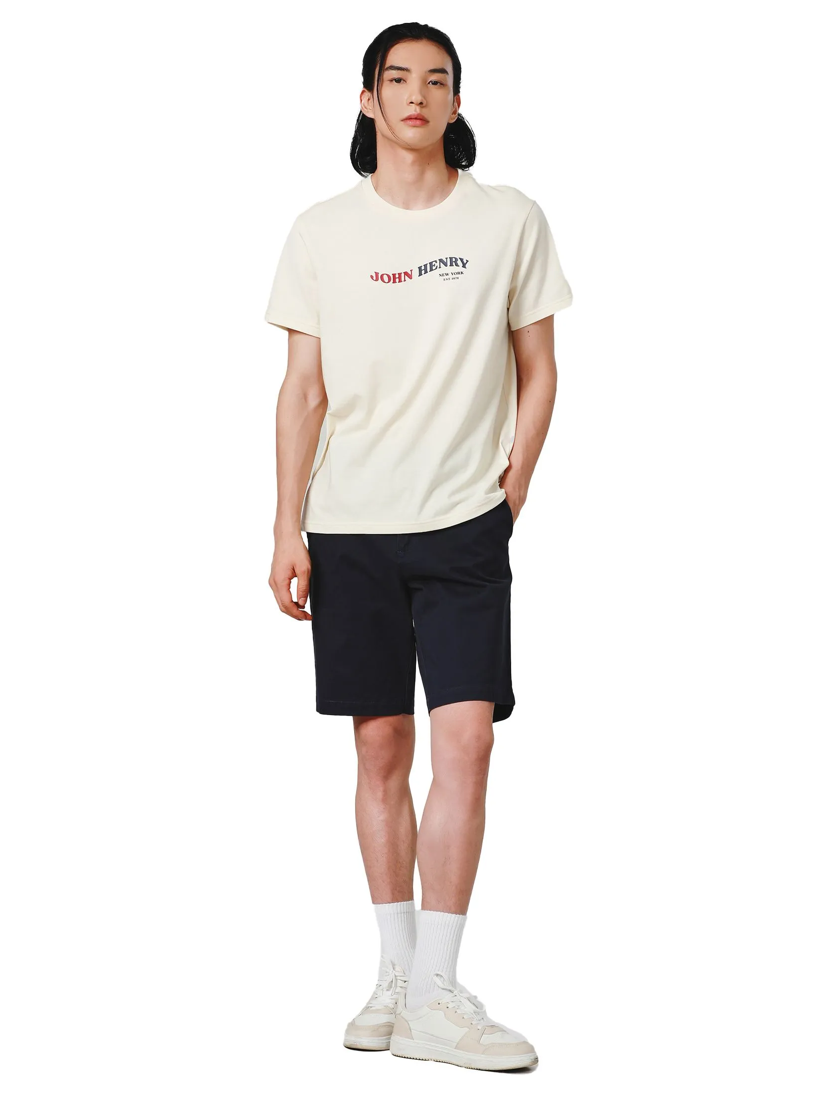JOHN HENRY Men's Shorts (Slim Fit) ICONIC AF Navy