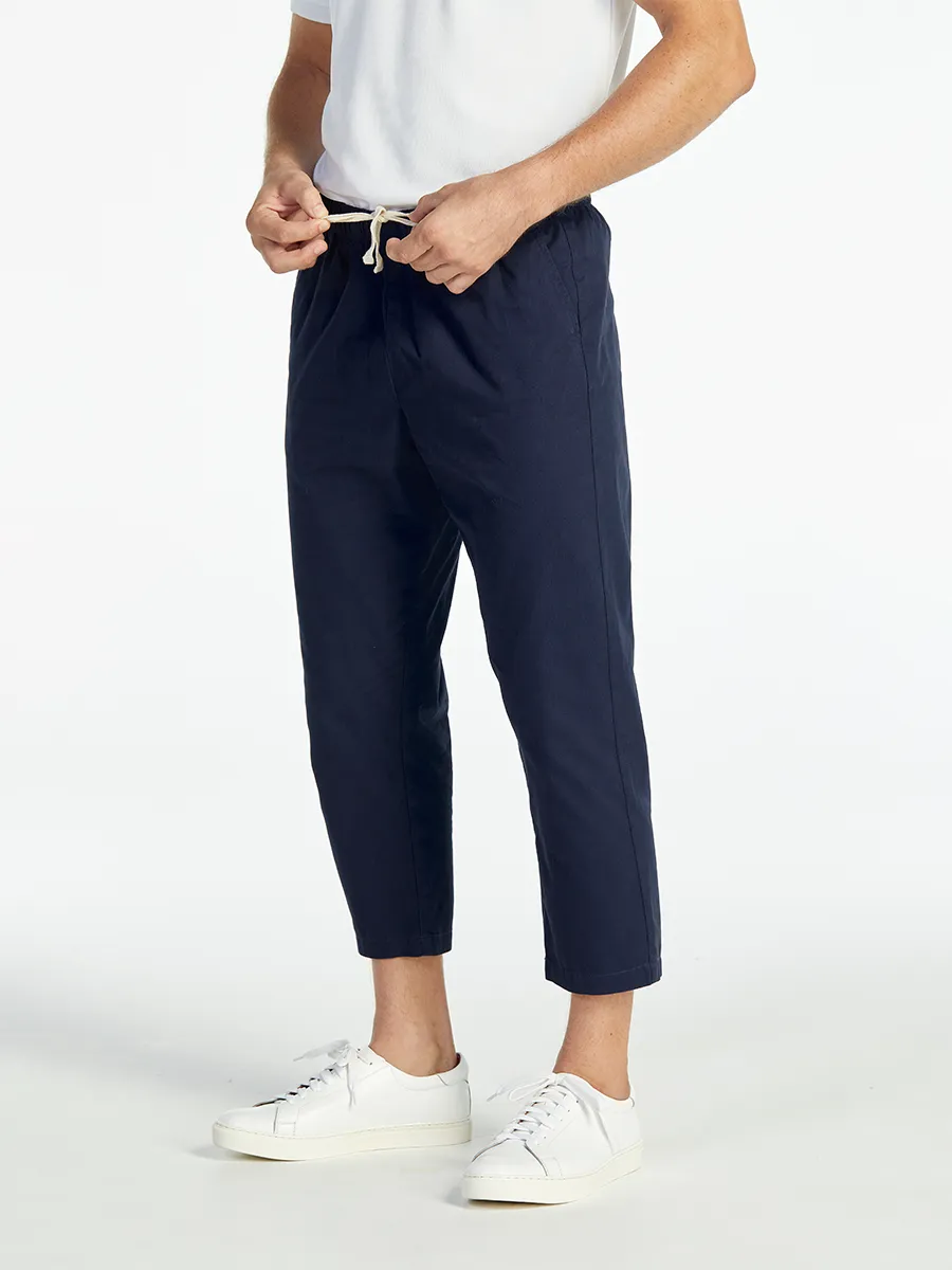 ELLE HOMME MEN ELASTIC WAIST PANTS W8Q001NV - NAVY