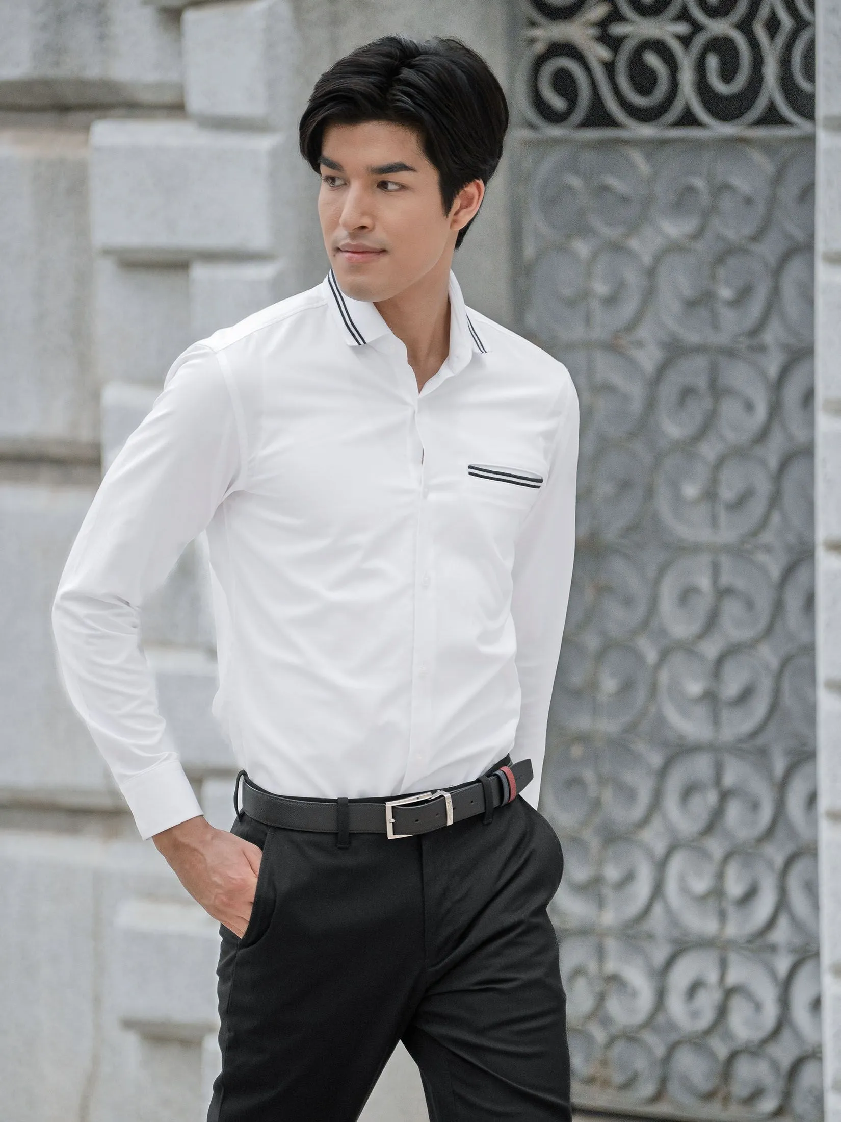 ARROW Men's Long sleeve shirt Smart  Fit  Wite  MACM8222-WH  White