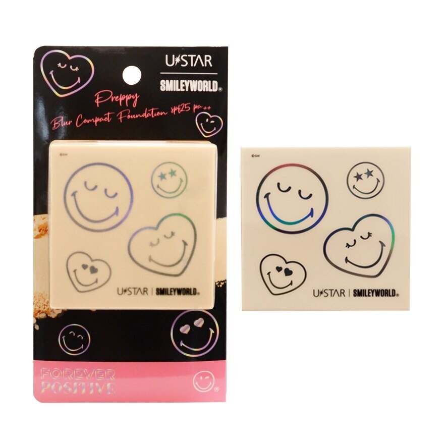 Ustar Smileyworld Preppy Blur Compact Foundation SPF25 PA++ 8g. Natural Bright - Natural Bright