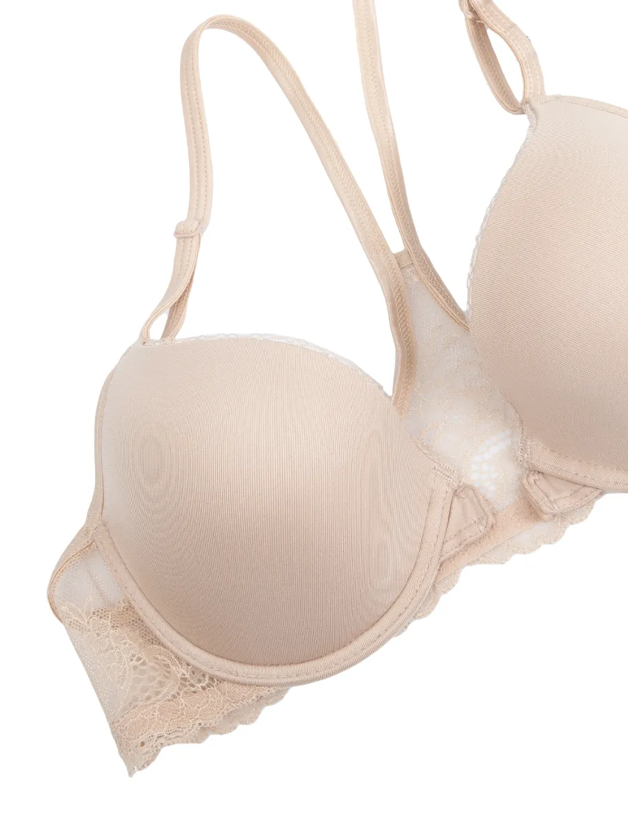 BSC LINGERIE Women lace Front Hook Bra BB6629 BEIGE
