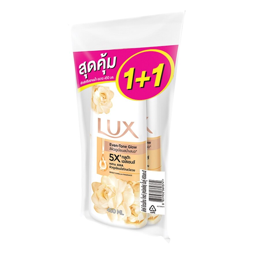 Lux Shower Cream Even-Tone Glow 450 Ml. Twin Pack