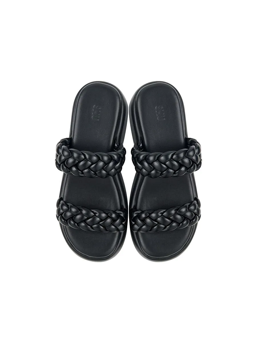 SHU WOMEN  BEDDY 2.5" WOVEN WEDGES - BLACK
