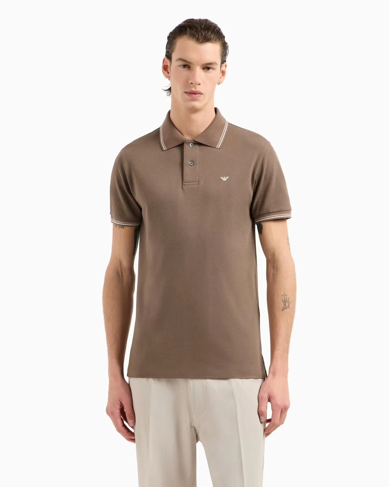 EMPORIO ARMANI Polo Men 8N1FB4-1JPTZ-U6195 Brown