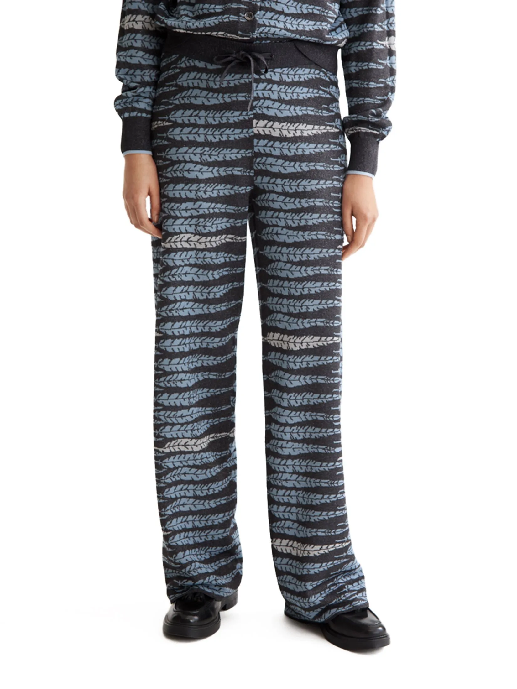 SCOTCH&SODA Women Trousers Lurex Jacquard Charcoal Art