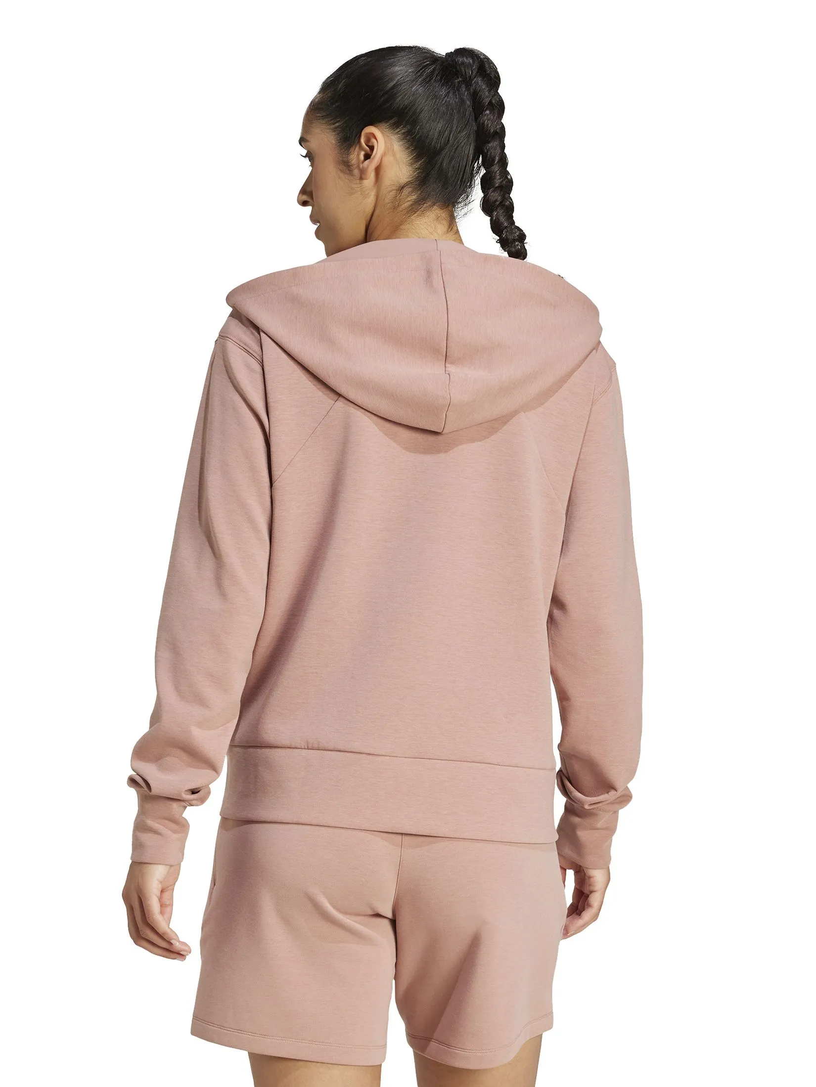 ADIDAS Women Hooded Sweatshirt Designed 4 Training Full-Zip Red / Warm Clay