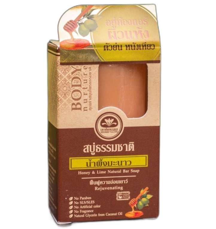 Смягчающее медовое мыло с лаймом Khaokho 80 гр