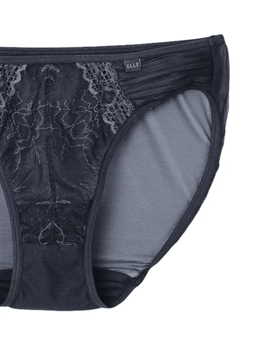 ELLE LINGERIE UNDERWEAR BIKINI LOWRISE LU2758BL BLACK