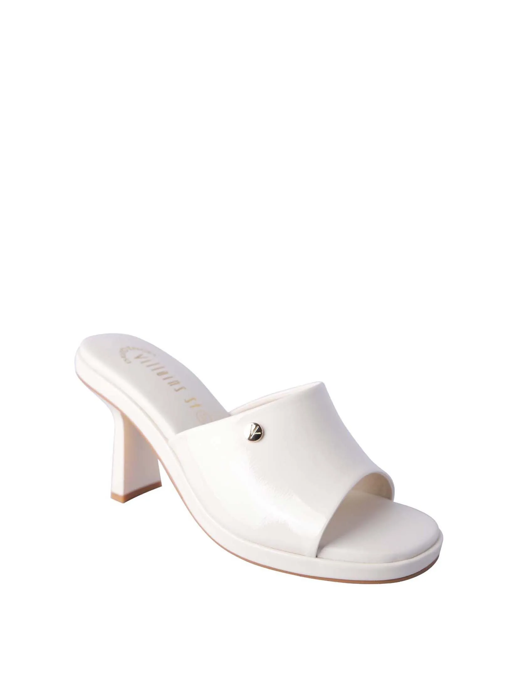 VILLAINS SF GENTLE BREEZE Women's Heeled Sandals OFF WHITE PATENT