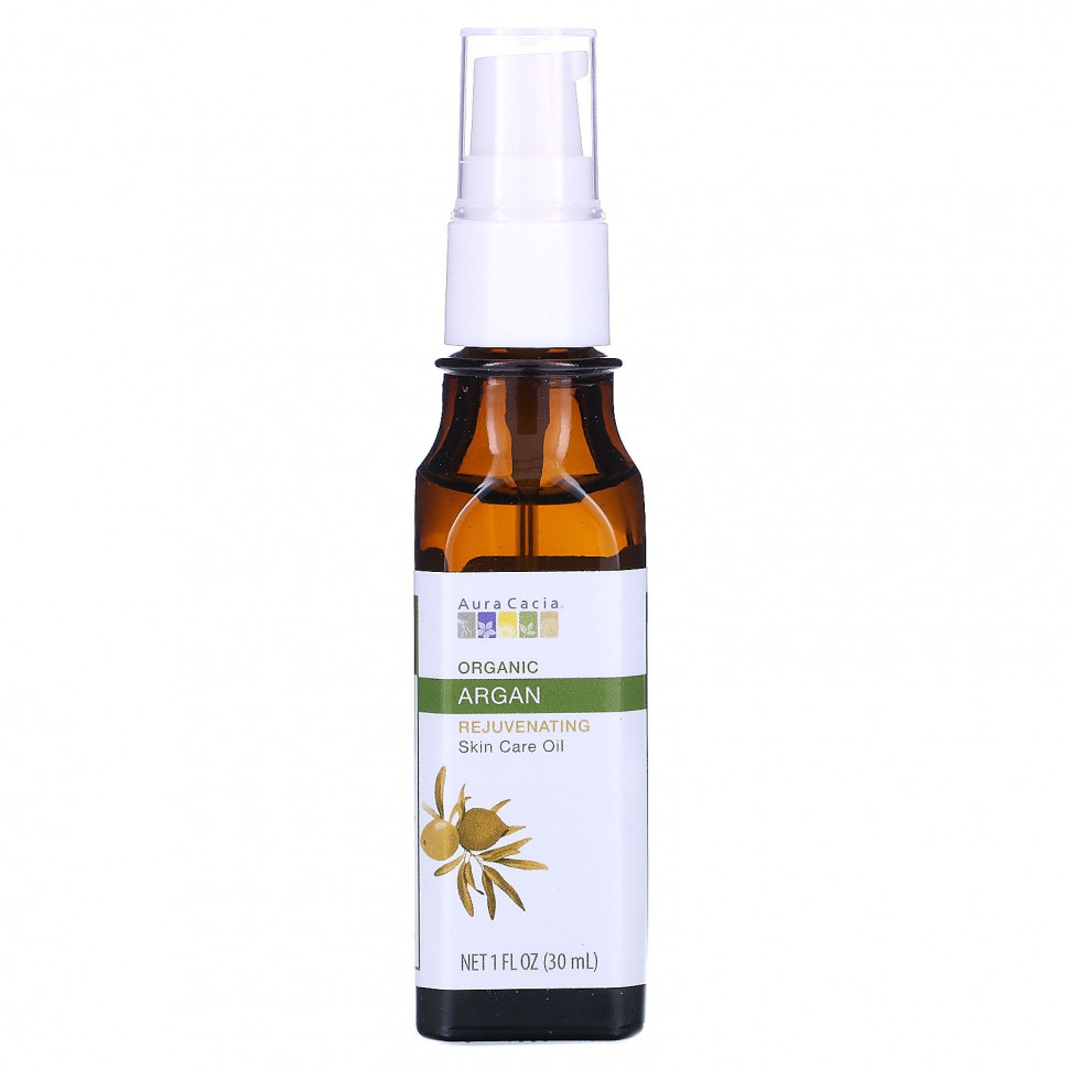 Aura Cacia, Органическое уходовое масло для кожи, омолаживающее, аргана, 1 ж. унц. (30 мл) - AUR-90212-Арган | 28 мл