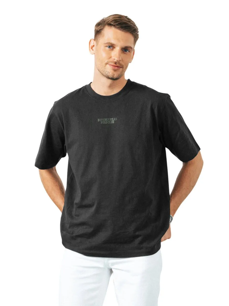 BEVERLY HILLS POLO CLUB Black Men T-Shirt Oversized Model BNSO018