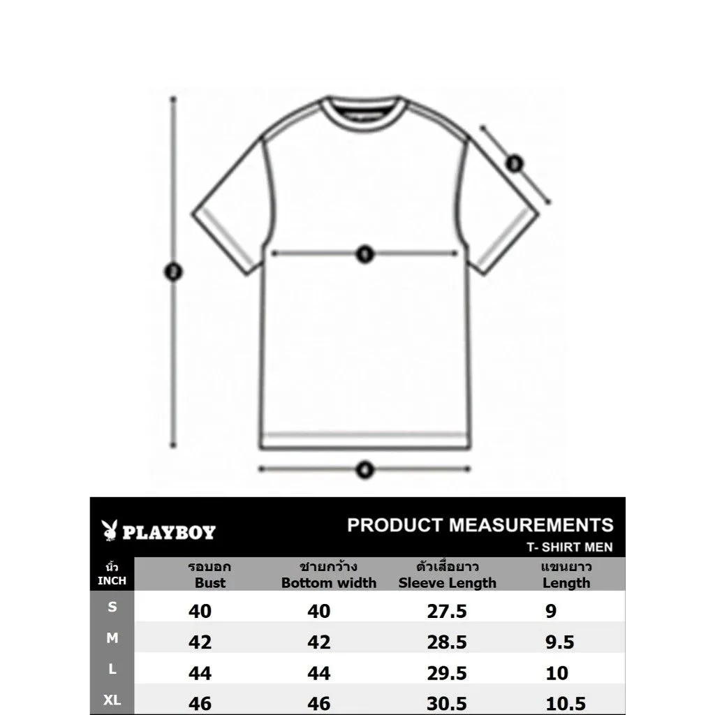 PLAYBOY Men's T-Shirt Colour Blue