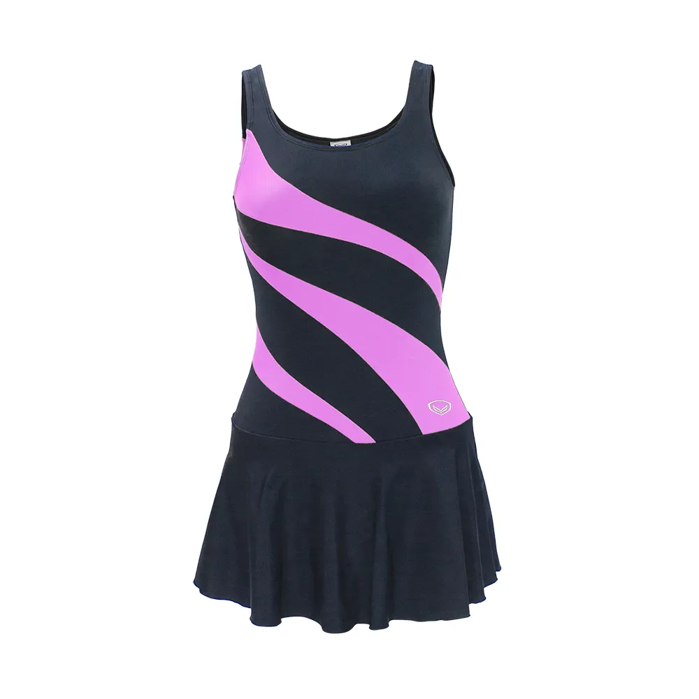 GRAND SPORT Black-Pink Women's One-Piece Swimsuit (342684)