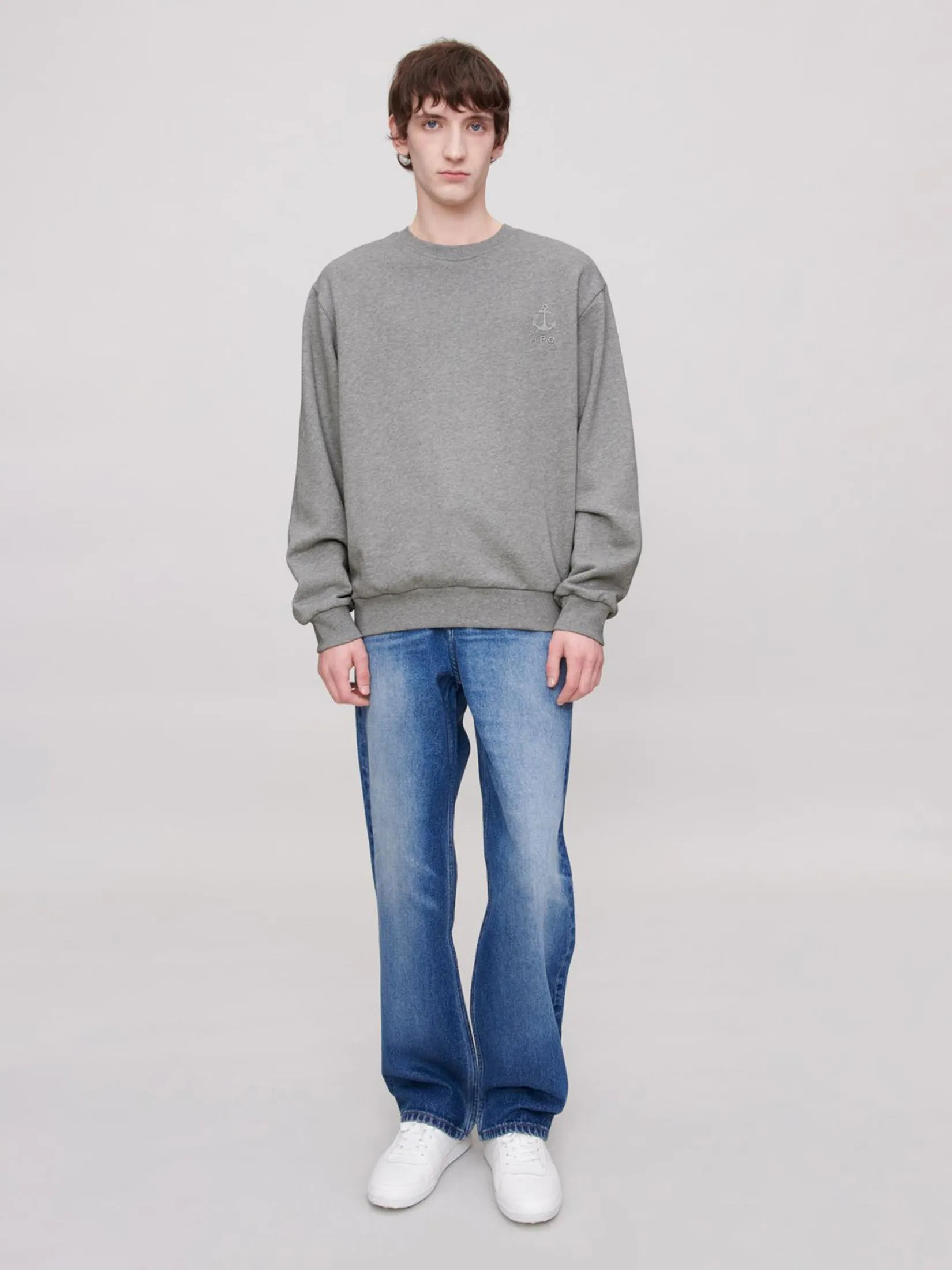 A.P.C. Men Sweat James Gots PLA Gris Chine