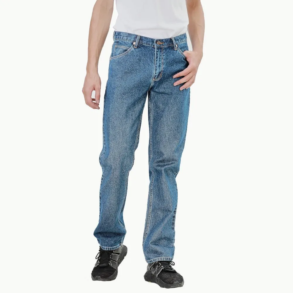 WRANGLER MEN'S JEANS WR WRMWZ227 NAVY BLUE Mid-waist regular fit (MWZ) Size - 33/32