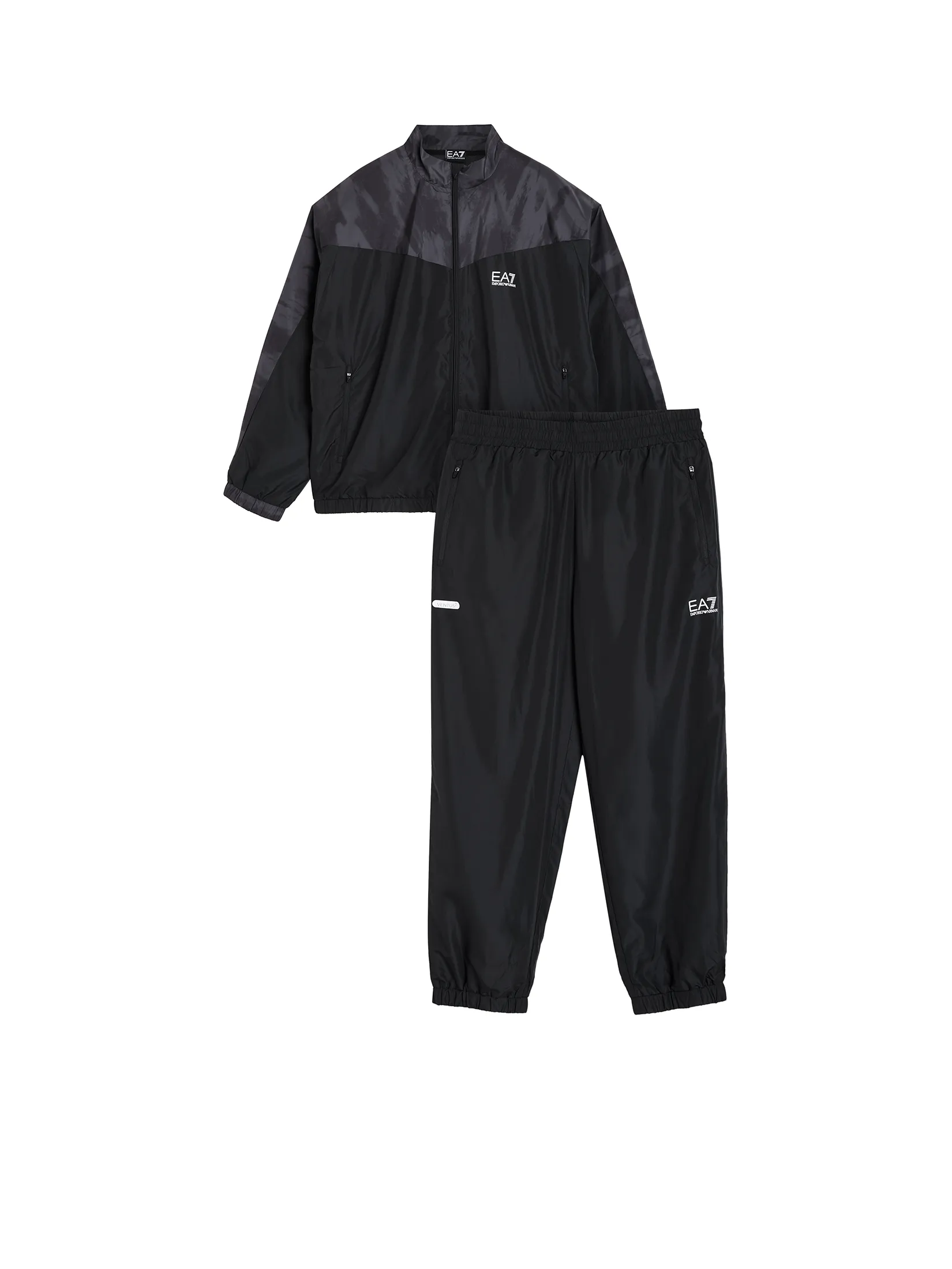 EA7 Men Tracksuit Jacket + Pants SS25 Black