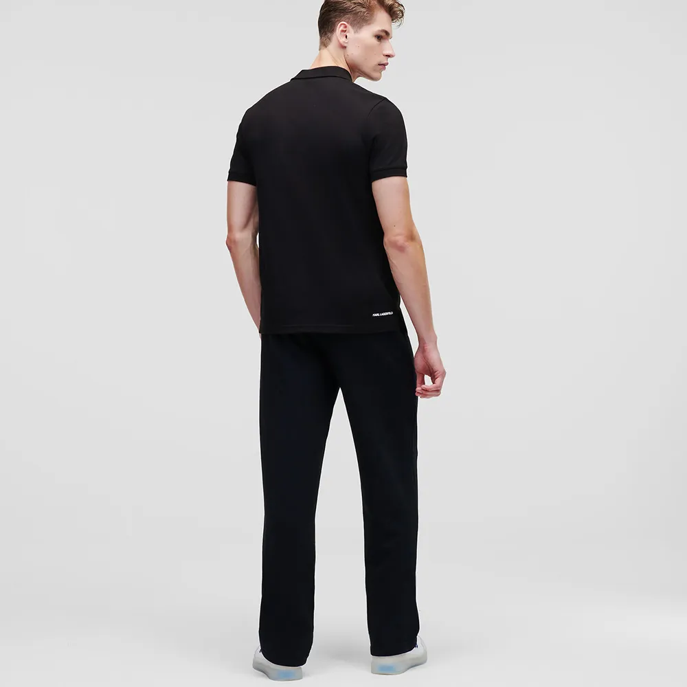 KARL LAGERFELD IKONIK 2.0 PATCH POLO BLACK