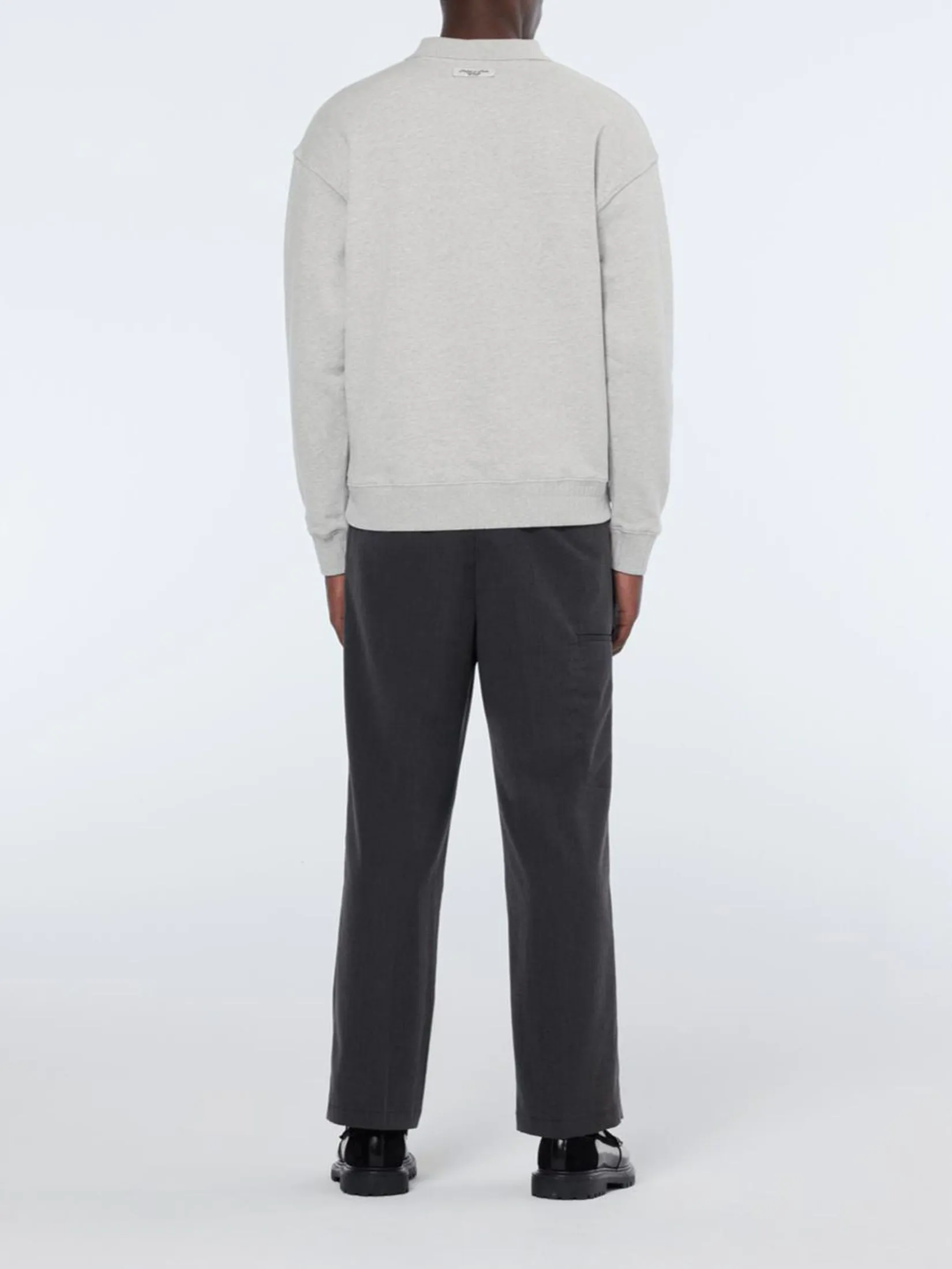 SCOTCH&SODA Men Chino Pocket Detail Wide Fit Melange Dark Grey Melange