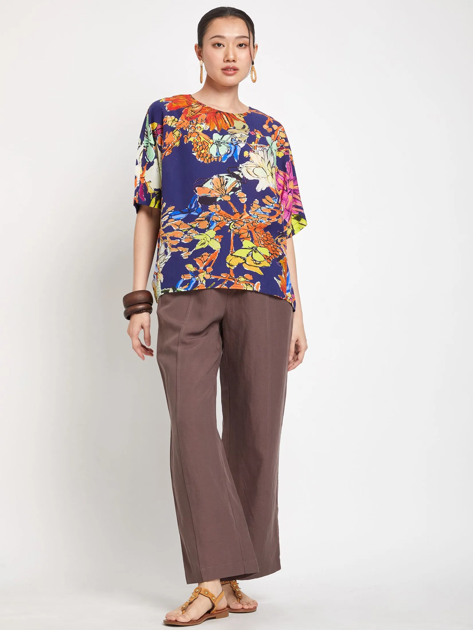 JOURNAL Women Blouse Batwing Sleeves Woven