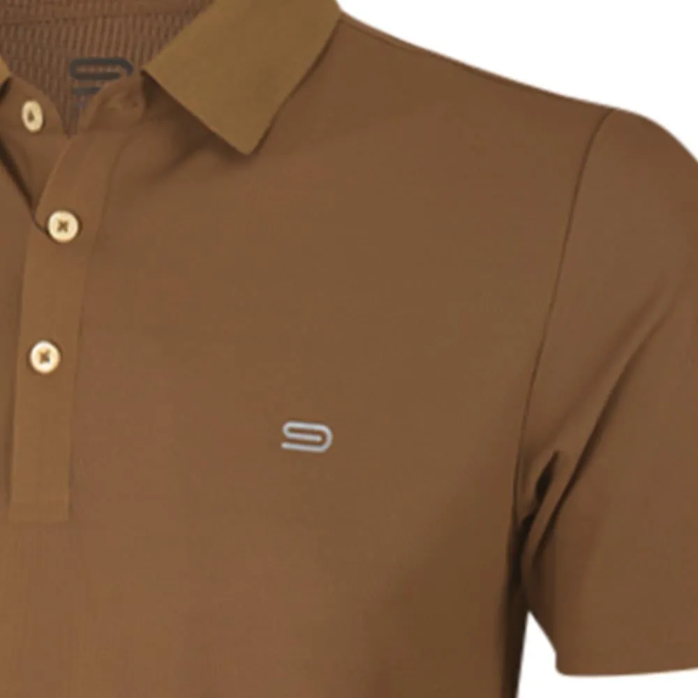 9NINE Men Golf Polo Shirt N25GOPOM05 Brown - 9N358AP616EKTH