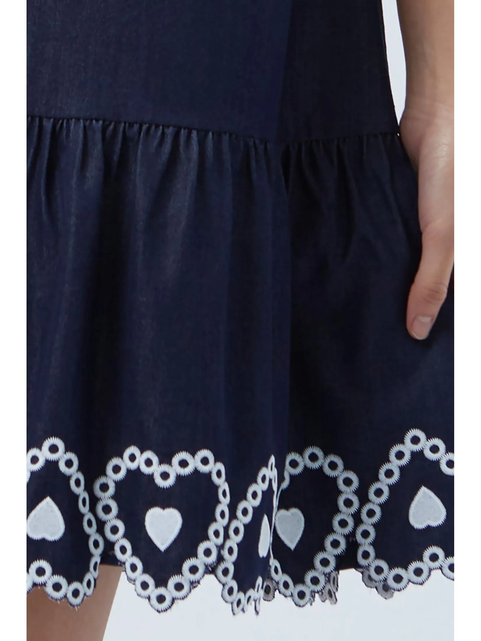 EP Women Dress Short Sleeves Tencel Print Dark Blue