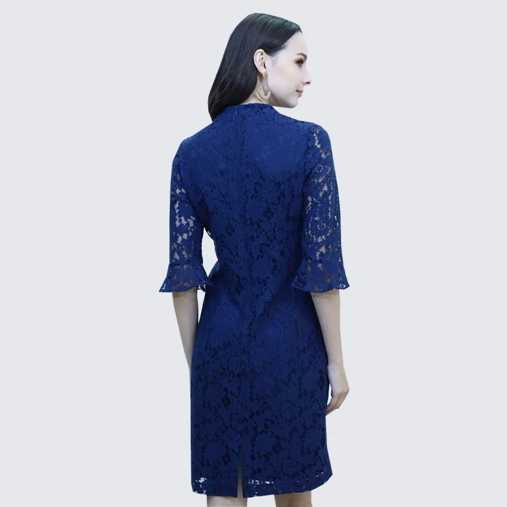 VERONIQA Navy Blue Dress VE-D1254 IGPU22-2