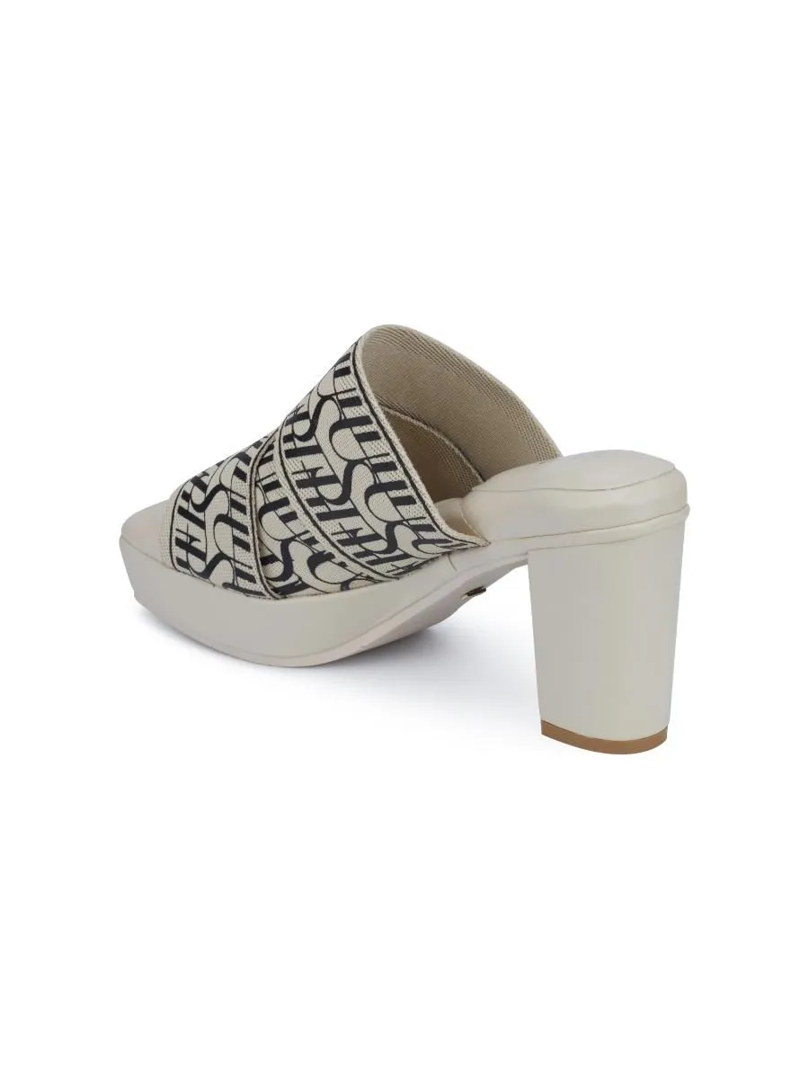 SHU WOMEN  PALETTE SOFT 3.5" SIGNET ON CANVAS HEELS - WHITE CHOC