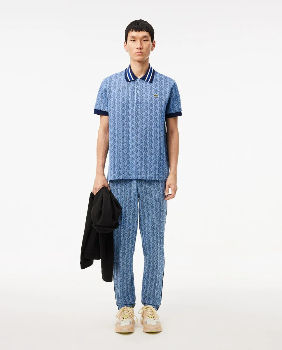 LACOSTE Paris Monogram Sweatpants Blue