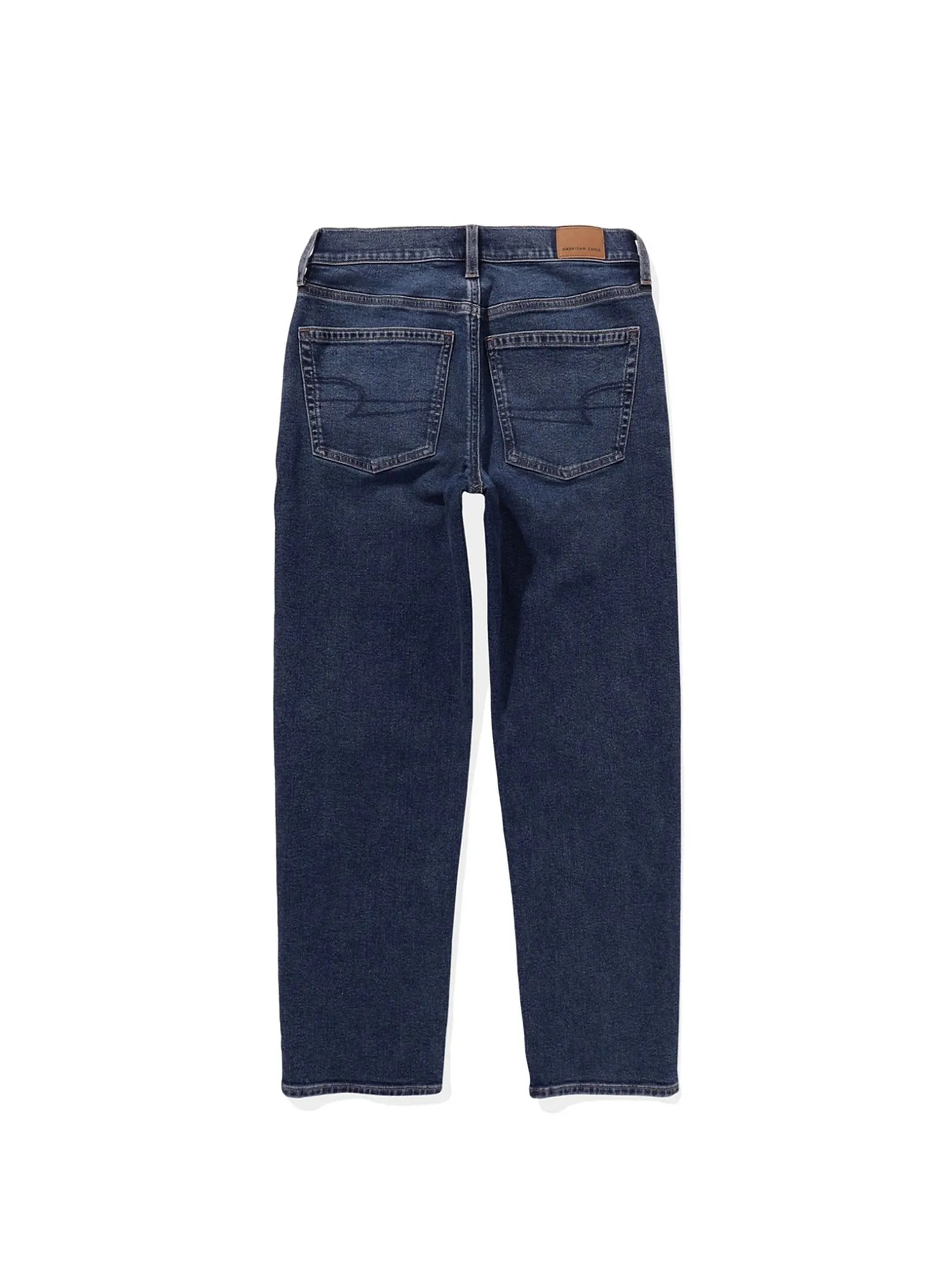 AMERICAN EAGLE WOMEN SUPER HIGH-RISE ANKLE STRAIGHT-VPP 896 DARK WASH