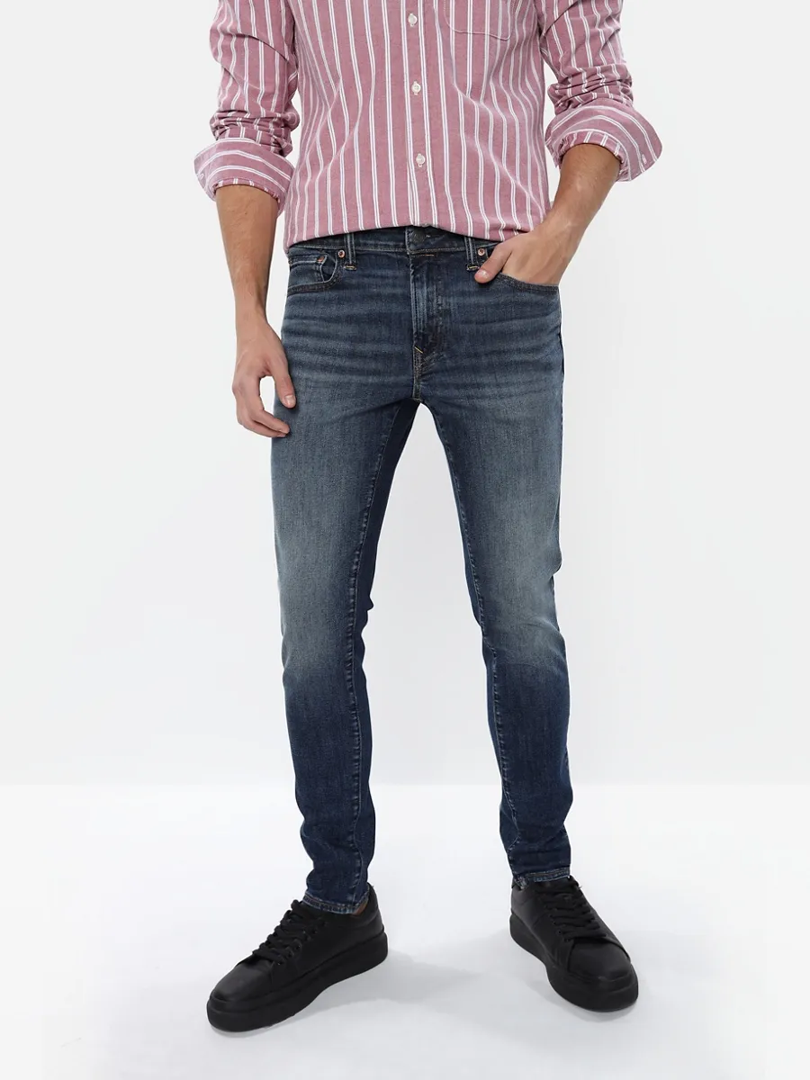 AMERICAN EAGLE MEN INTL EXCLUSIVE DARK CLEAN SKINNY CROPPED 896 DARK WASH Size - 26/28