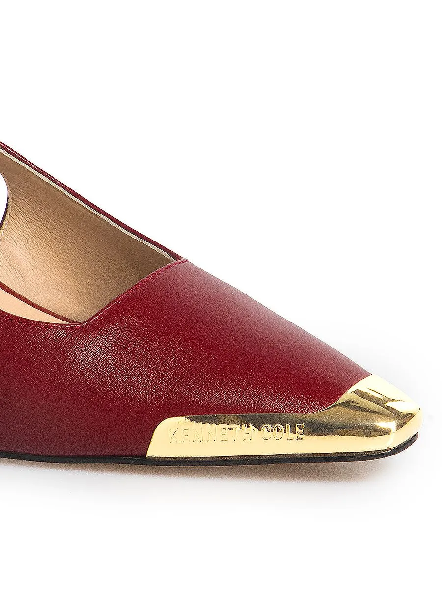 KENNETH COLE WOMEN HEELS ADIA SLINGBACKS X ANNE THONGPRASOM / BORDEAUX WINE
