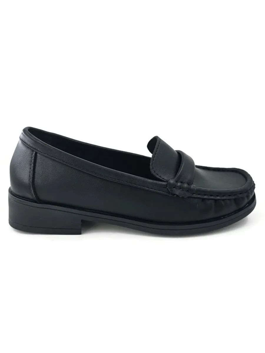 KLIN Woman Loafer Court Shoes Black