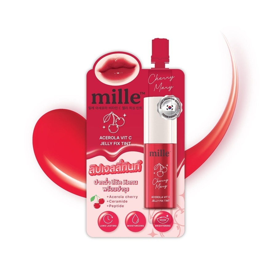 Mille Acerola Vit C Jelly Fix Tint 3g 01 - 02 Strawberry Lust