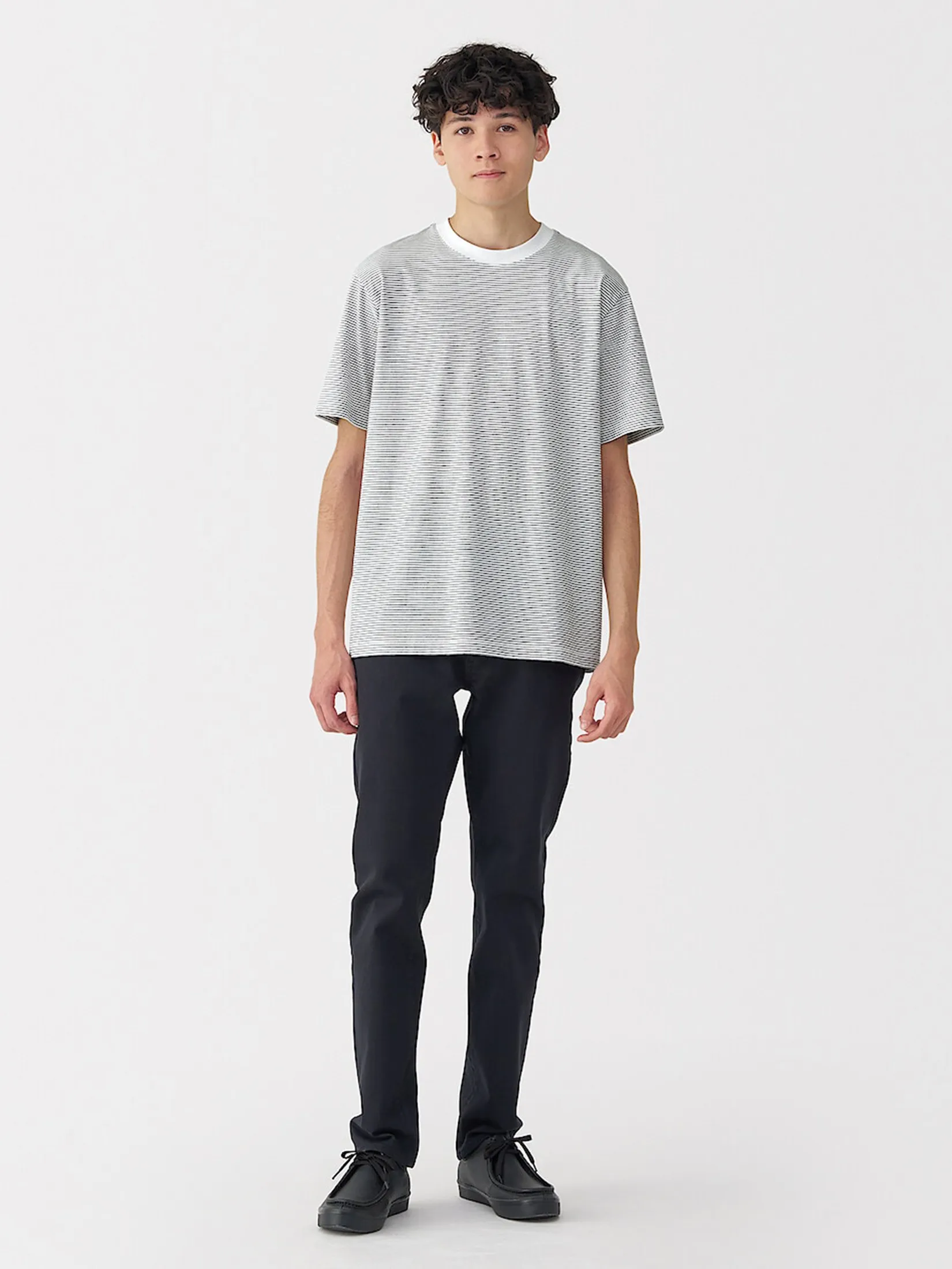 MUJI Men T-Shirt Short Sleeve Crew Neck Jersey AB1MKA5S