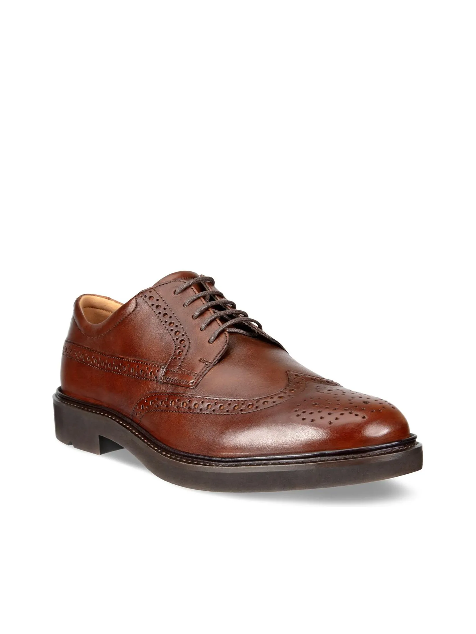 ECCO Men Leather Shoes Metropole London Cognac