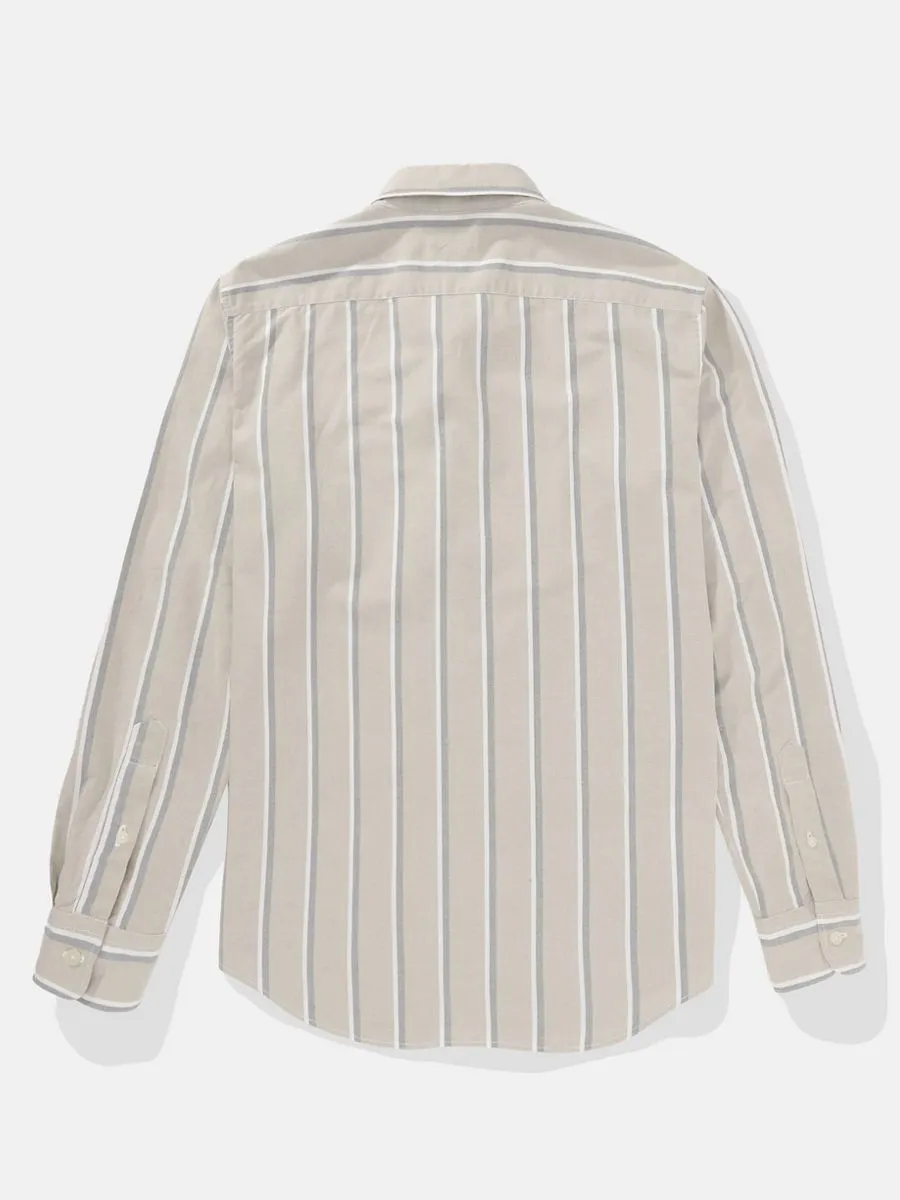 AMERICAN EAGLE MEN INT SF BTD STRIPE OXFORD W EAGLE 204 DUNE KHAKI