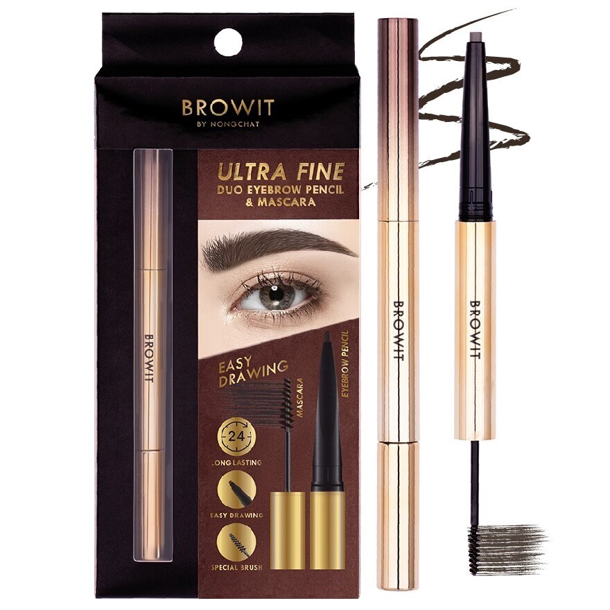 Browit Ultra Fine Duo Eyebrow Pencil CB - Chocolate Brown