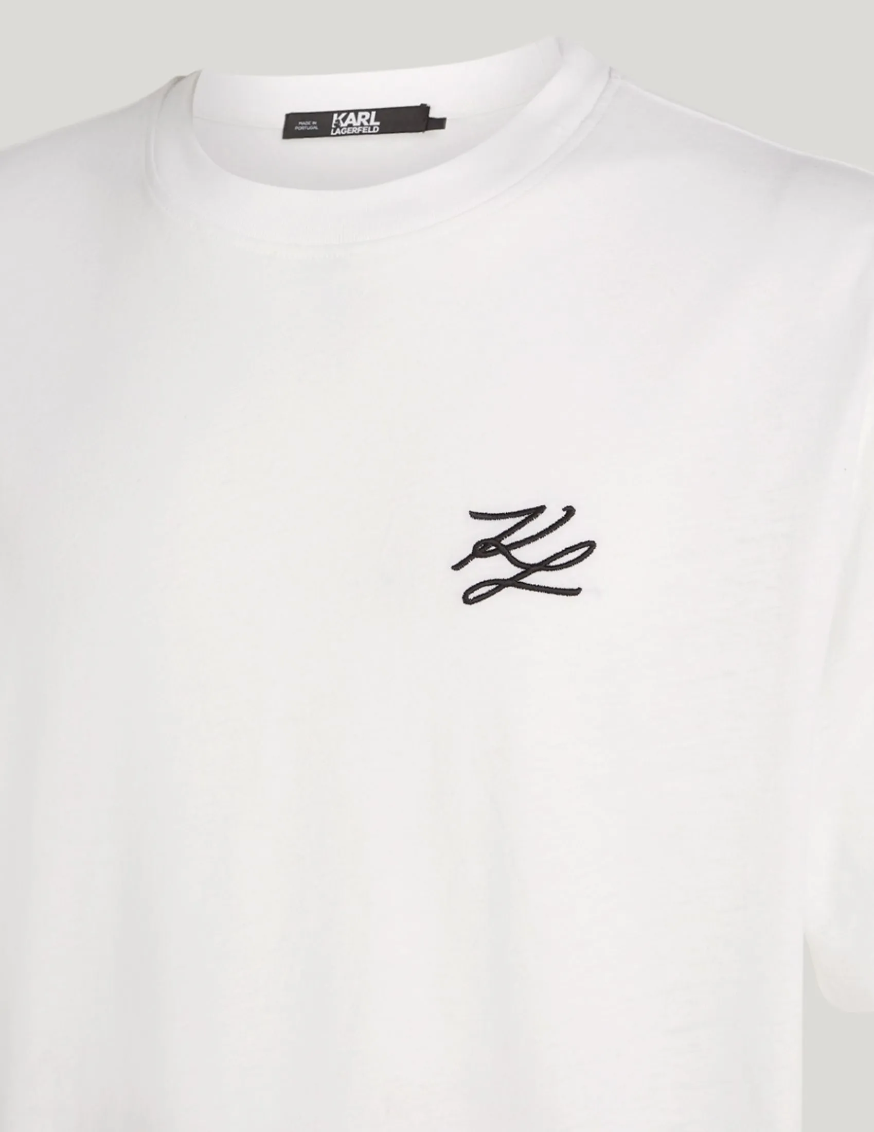 KARL LAGERFELD RTW-1 AUTOGRAPH LINEN BLEND MEN T-SHIRT WHITE