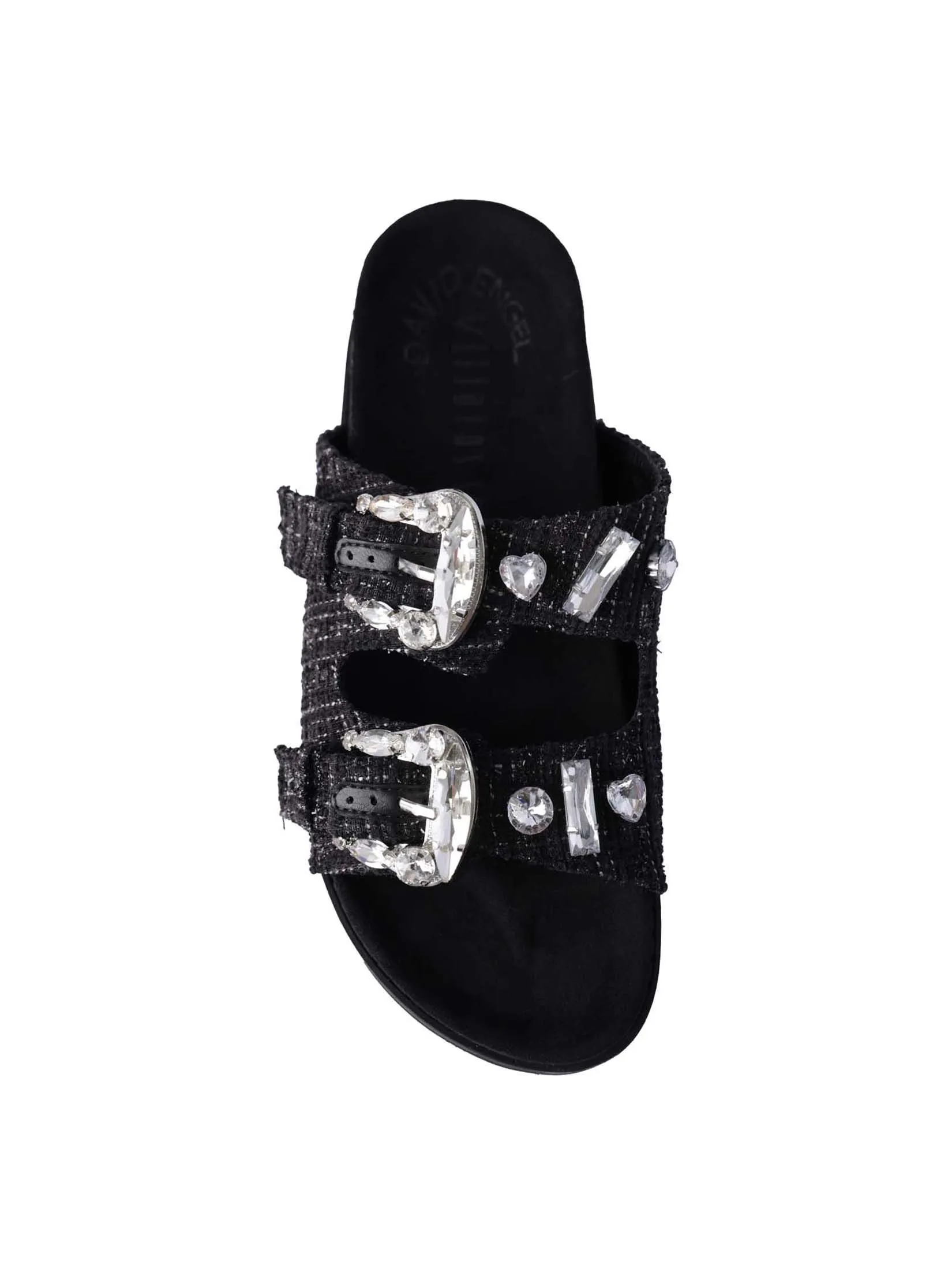 VILLAINS SF MIRA Women's Platform Flat Sandals BLACK