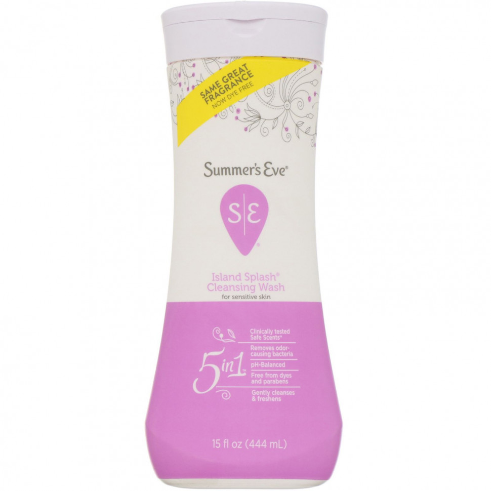 Summer's Eve, Очищающее средство 5 in 1, Island Splash, 444 мл
