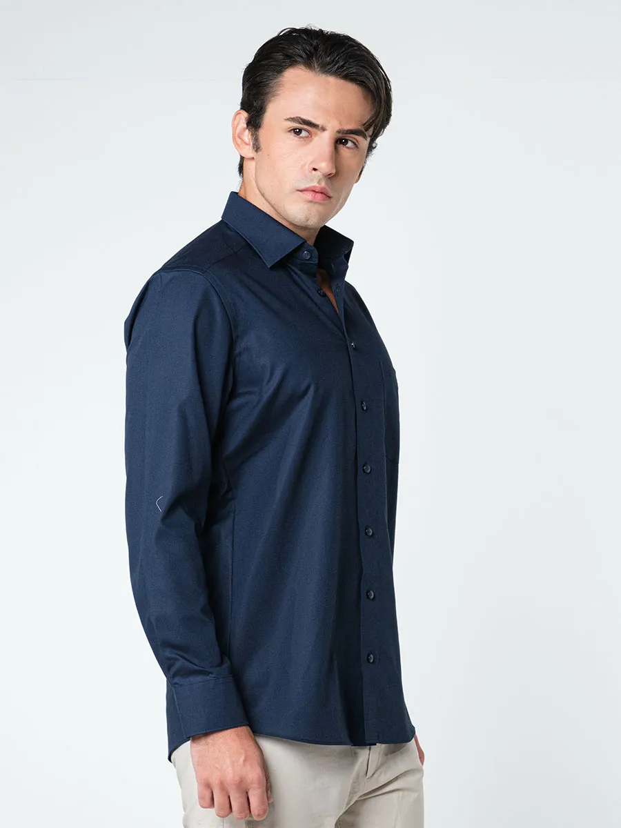 OLYMP MEN SHIRT LONG SLEEVES MODERN FIT NAVY BLUE