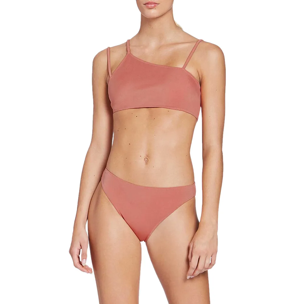 ANGELYS BALEK Peach Free Form String panel Bikini & Brief Women Swimsuit Size - L