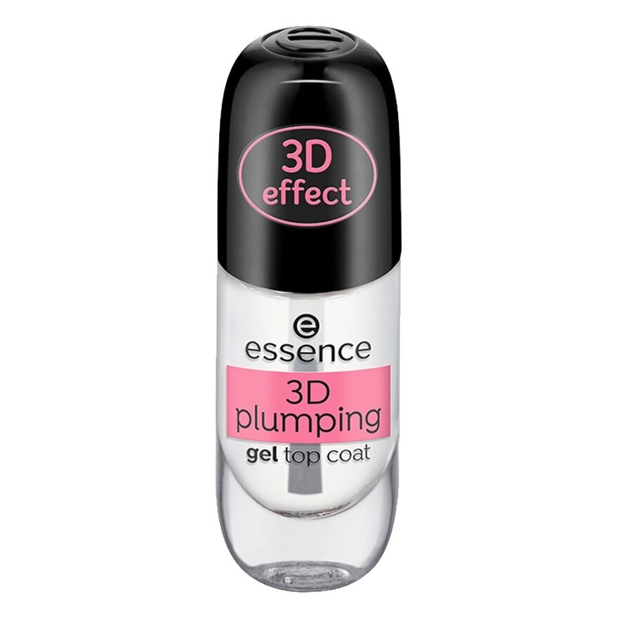 Essence 3D Plumping Gel Top CoatTransparent 8ml. - Transparent
