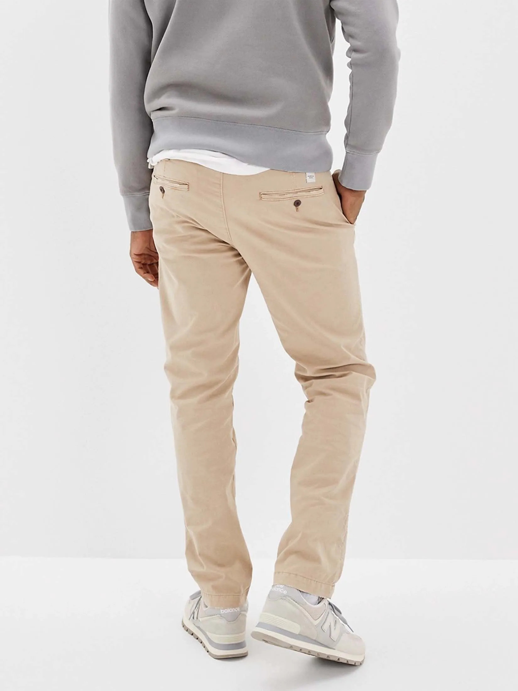 AMERICAN EAGLE MEN 4711 OG STRAIGHT LIVED IN KHAKI 281 LIGHT KHAKI