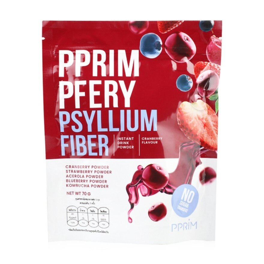 PPRIM Pfery Psyllium Fiber Cranberry Flavour 7 Sachets