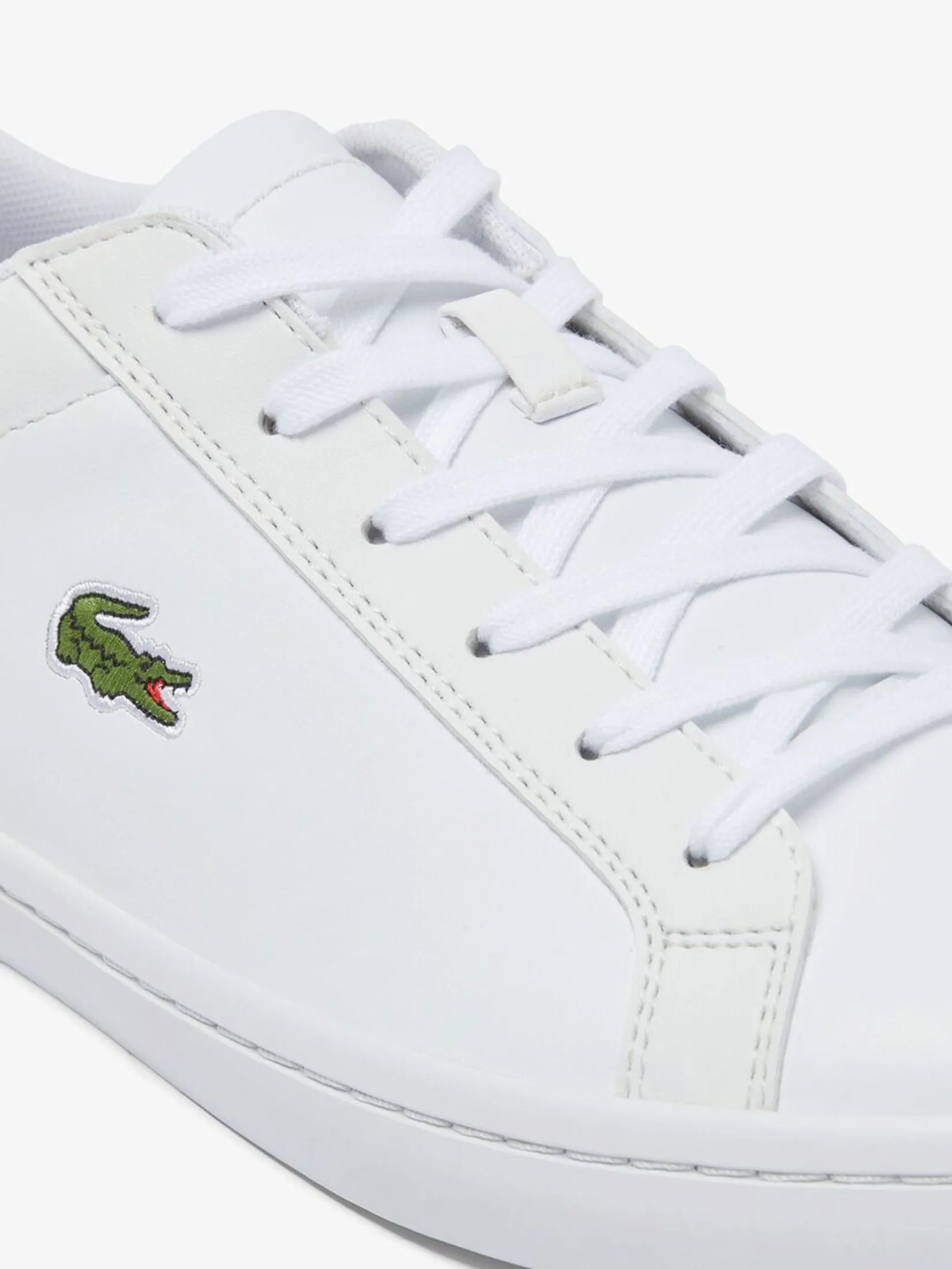 LACOSTE Men’s Straightset Leather Trainers White