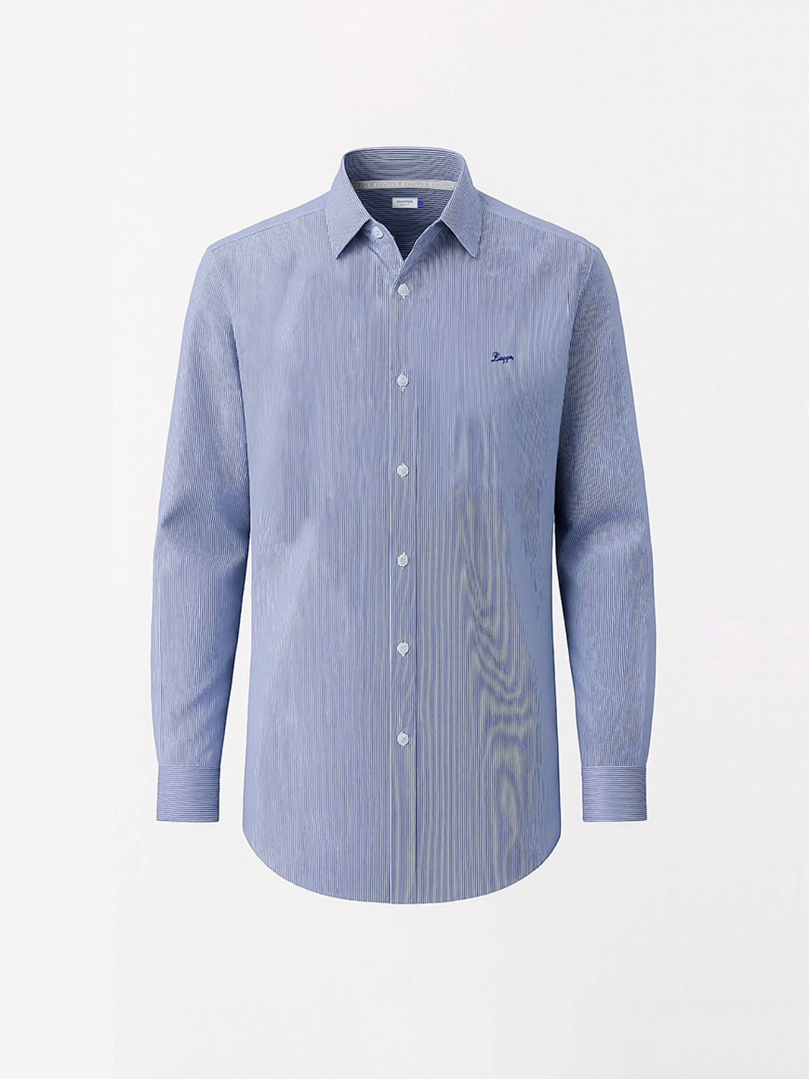 DAPPER DAPPER EASY CARE Striped Smart Fit Shirt Blue