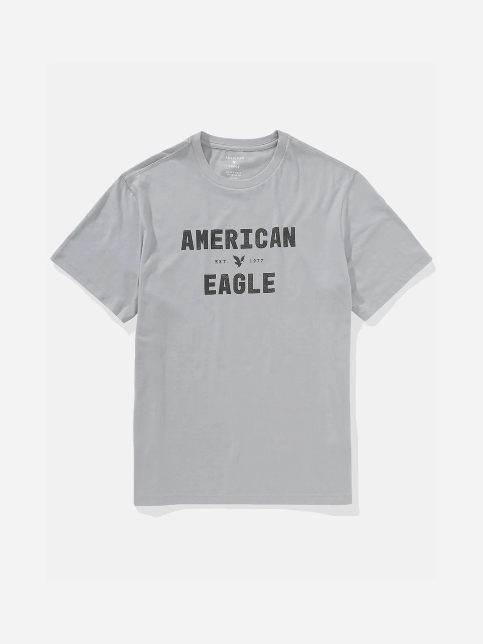 AMERICAN EAGLE MEN G SS SP25 CORE BRAND SET IN TEE- CVC DD 180 + SERIOUSLY SOFT WASH 020 GRAY