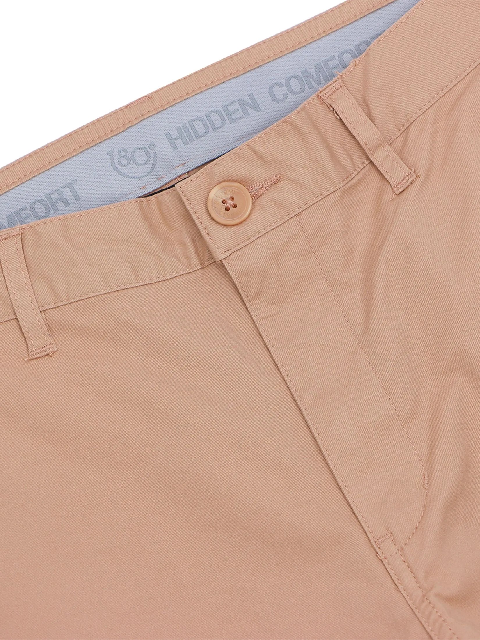 GIORDANO Men's Cotton Hidden Comfort Bermuda Shorts Cork Orange