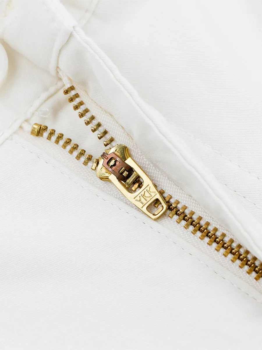 GIORDANO Women's Twill Regular Audrey Pants (180 Elastic Waistband) Wool White